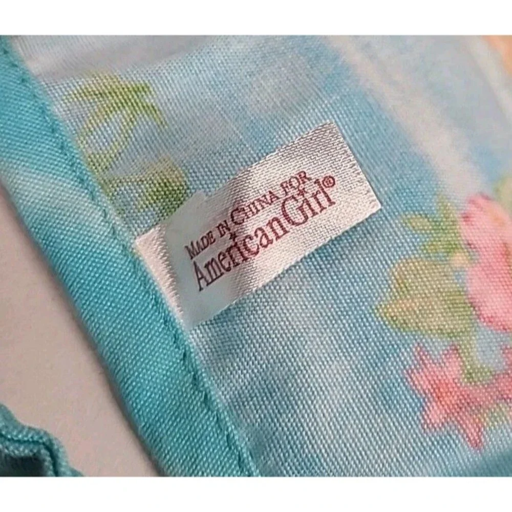 Pleasant Co. American Girl  Aqua Floral Shorts and Head Scarf